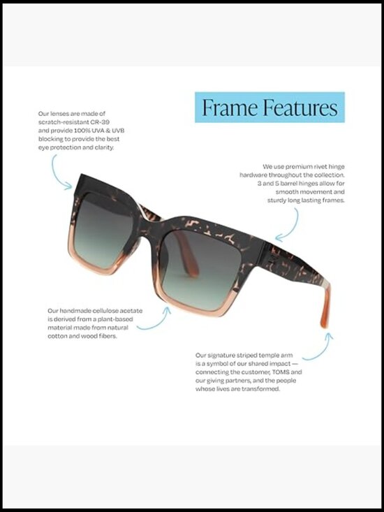 Square Sunglasses with UVA/UVB Protection main image 5